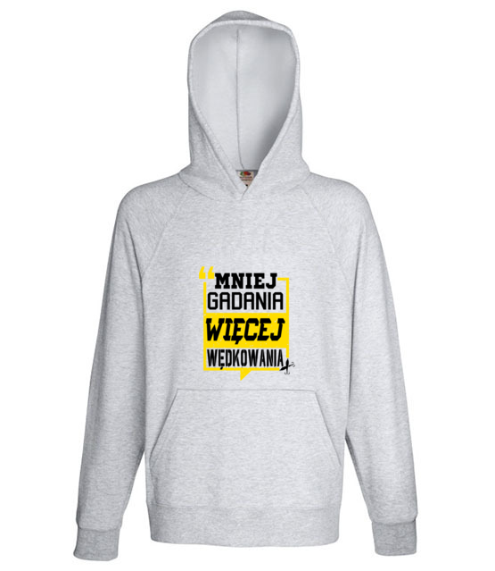 Mniej gadania wiecej ryb lapania bluza z nadrukiem dla wedkarza mezczyzna jipi pl 829 138