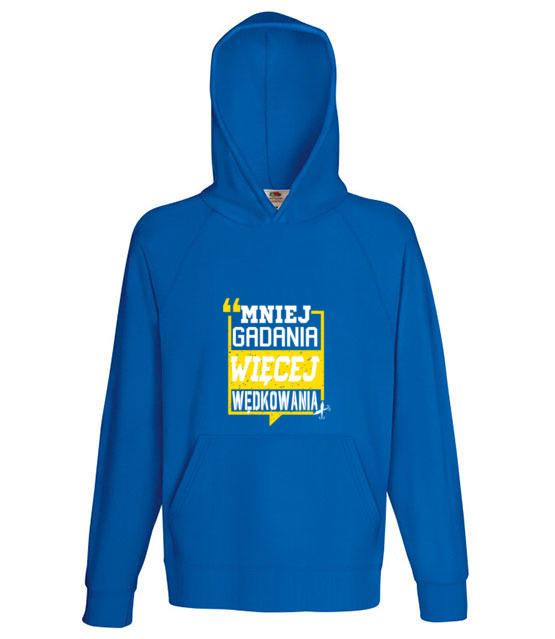 Mniej gadania wiecej ryb lapania bluza z nadrukiem dla wedkarza mezczyzna jipi pl 830 137