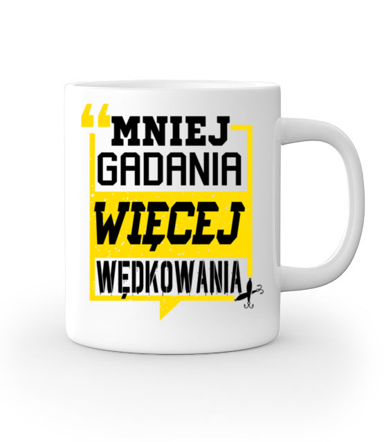 Mniej gadania wiecej ryb lapania kubek z nadrukiem dla wedkarza gadzety jipi pl 829 159