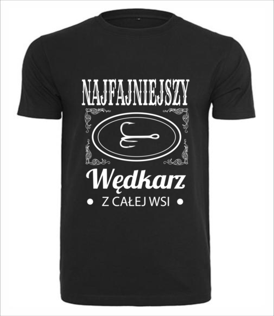 Najfajniejszy na wsi koszulka z nadrukiem dla wedkarza mezczyzna jipi pl 833 1