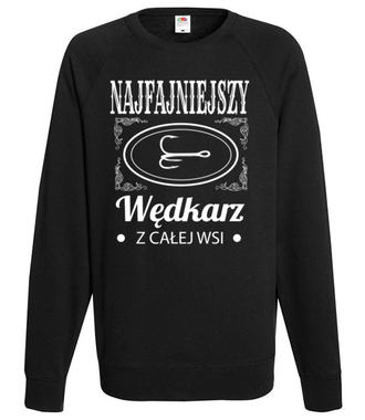 Najfajniejszy na wsi  - Bluza z nadrukiem - dla wędkarza - Męska