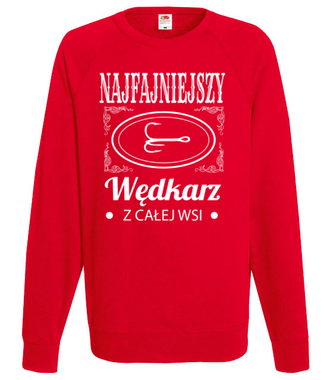 Najfajniejszy na wsi  - Bluza z nadrukiem - dla wędkarza - Męska