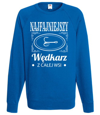 Najfajniejszy na wsi  - Bluza z nadrukiem - dla wędkarza - Męska