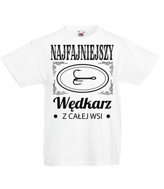 Najfajniejszy na wsi  - Koszulka z nadrukiem - dla wędkarza - Dziecięca