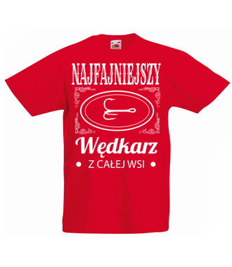 Najfajniejszy na wsi  - Koszulka z nadrukiem - dla wędkarza - Dziecięca