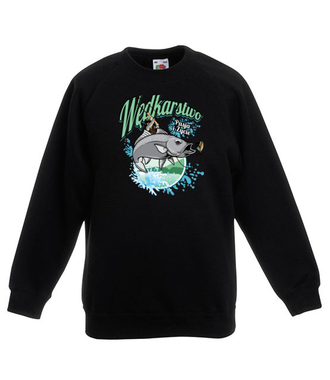 To moja pasja, moja miłość.  - Bluza z nadrukiem - dla wędkarza - Dziecięca