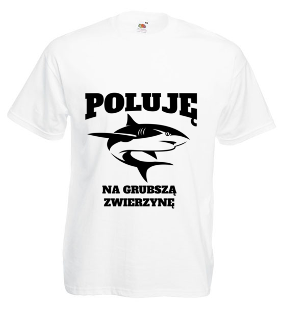 Poluje na grubsza zwierzyne koszulka z nadrukiem dla wedkarza mezczyzna jipi pl 840 2