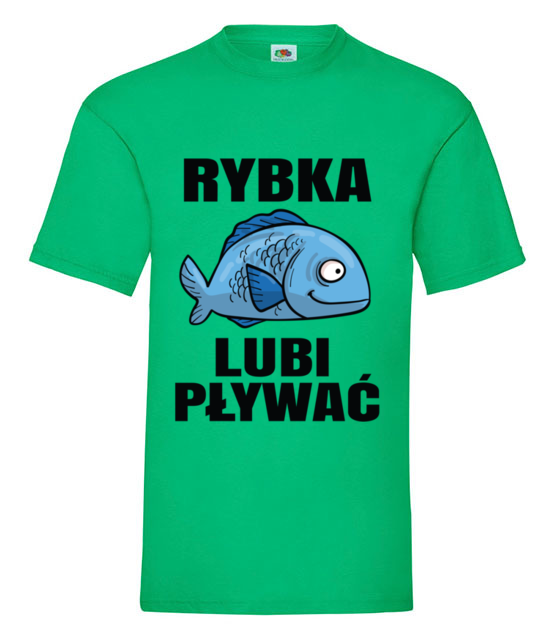 Bo rybka przeciez lubi plywac koszulka z nadrukiem dla wedkarza mezczyzna jipi pl 844 186