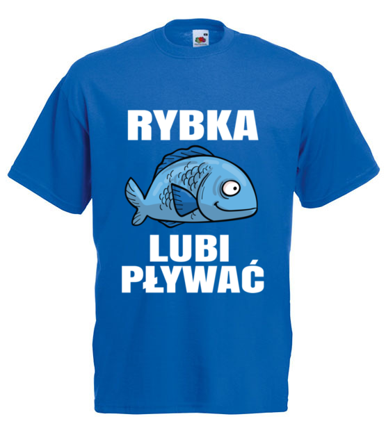 Bo rybka przeciez lubi plywac koszulka z nadrukiem dla wedkarza mezczyzna jipi pl 845 5