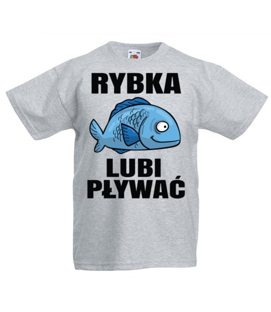 Bo rybka przeciez lubi plywac koszulka z nadrukiem dla wedkarza dziecko jipi pl 844 87