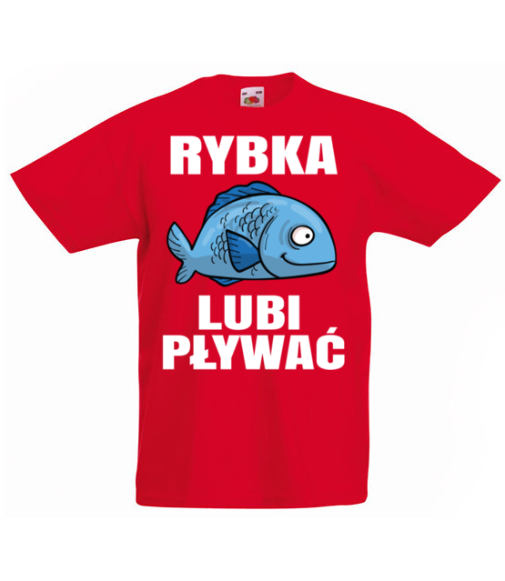 Bo rybka przeciez lubi plywac koszulka z nadrukiem dla wedkarza dziecko jipi pl 845 84