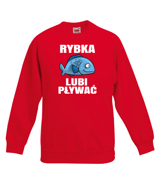 Bo rybka przeciez lubi plywac bluza z nadrukiem dla wedkarza dziecko jipi pl 845 125