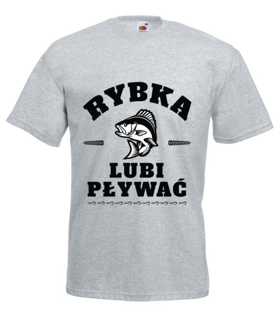 Rybka lubi plywac koszulka z nadrukiem dla wedkarza mezczyzna jipi pl 846 6