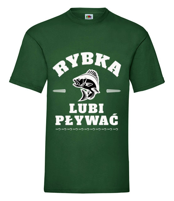 Rybka lubi plywac koszulka z nadrukiem dla wedkarza mezczyzna jipi pl 847 188