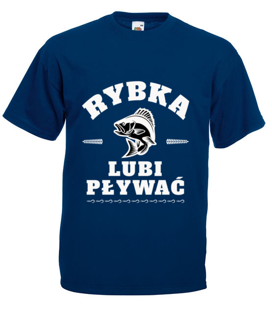 Rybka lubi plywac koszulka z nadrukiem dla wedkarza mezczyzna jipi pl 847 3