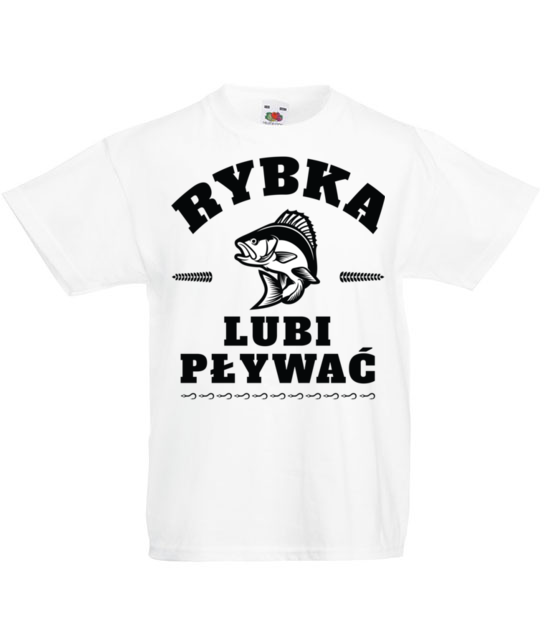 Rybka lubi plywac koszulka z nadrukiem dla wedkarza dziecko jipi pl 846 83