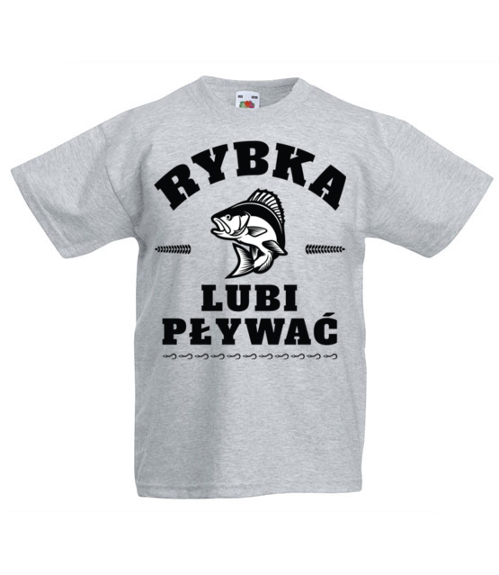 Rybka lubi plywac koszulka z nadrukiem dla wedkarza dziecko jipi pl 846 87