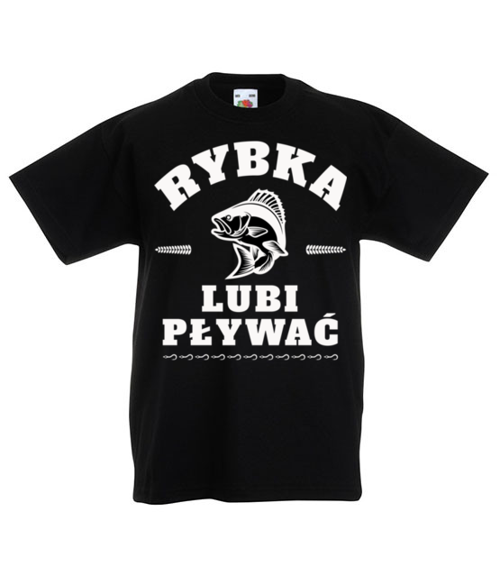 Rybka lubi plywac koszulka z nadrukiem dla wedkarza dziecko jipi pl 847 82