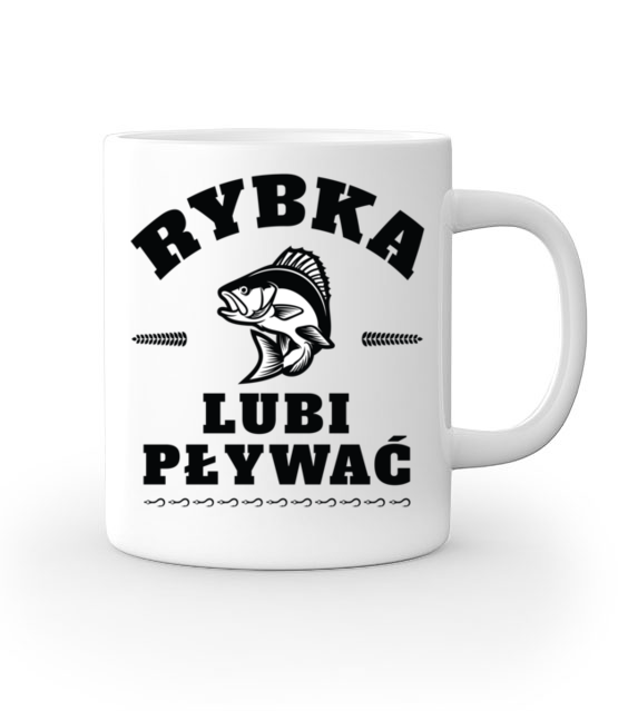 Rybka lubi plywac kubek z nadrukiem dla wedkarza gadzety jipi pl 846 159
