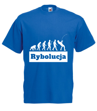 Coś o mnie i o Tobie. Rybolucja. - Koszulka z nadrukiem - dla wędkarza - Męska