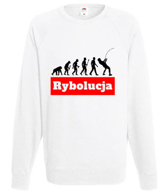 Coś o mnie i o Tobie. Rybolucja. - Bluza z nadrukiem - dla wędkarza - Męska