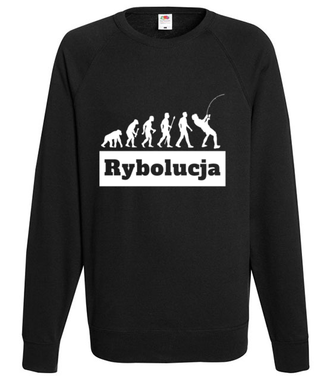 Coś o mnie i o Tobie. Rybolucja. - Bluza z nadrukiem - dla wędkarza - Męska