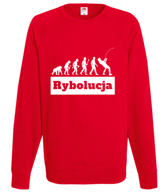 Coś o mnie i o Tobie. Rybolucja. - Bluza z nadrukiem - dla wędkarza - Męska