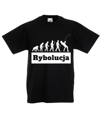 Coś o mnie i o Tobie. Rybolucja. - Koszulka z nadrukiem - dla wędkarza - Dziecięca