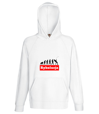 Coś o mnie i o Tobie. Rybolucja. - Bluza z nadrukiem - dla wędkarza - Męska z kapturem