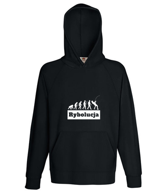 Coś o mnie i o Tobie. Rybolucja. - Bluza z nadrukiem - dla wędkarza - Męska z kapturem