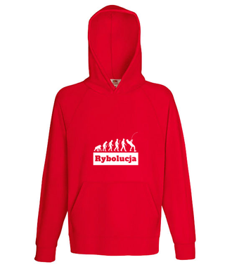 Coś o mnie i o Tobie. Rybolucja. - Bluza z nadrukiem - dla wędkarza - Męska z kapturem