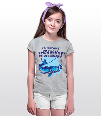 Stworzony do wędkowania  - Koszulka z nadrukiem - Wędkarskie - Dziecięca