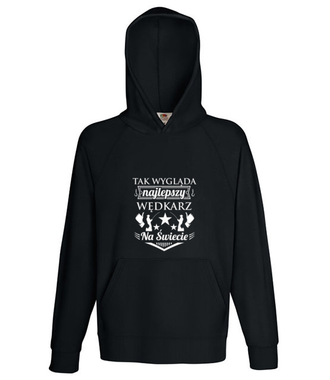 Jestem najlepszy!  - Bluza z nadrukiem - dla wędkarza - Męska z kapturem