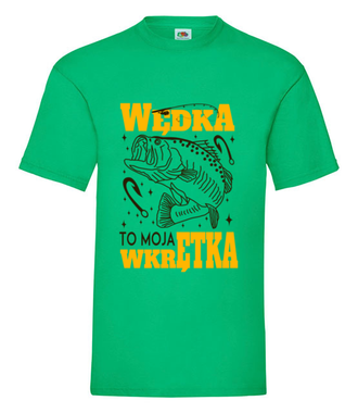 Wędka to moja wkrętka  - Koszulka z nadrukiem - dla wędkarza - Męska