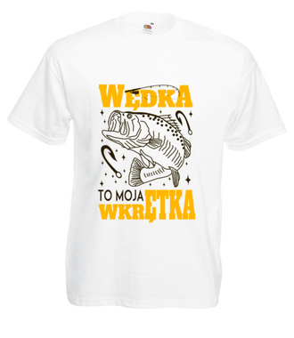Wędka to moja wkrętka  - Koszulka z nadrukiem - dla wędkarza - Męska