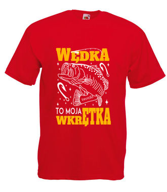 Wędka to moja wkrętka  - Koszulka z nadrukiem - dla wędkarza - Męska