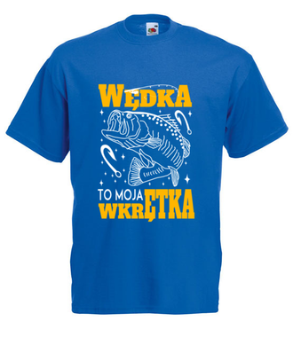 Wędka to moja wkrętka  - Koszulka z nadrukiem - dla wędkarza - Męska