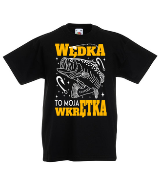 Wędka to moja wkrętka  - Koszulka z nadrukiem - dla wędkarza - Dziecięca