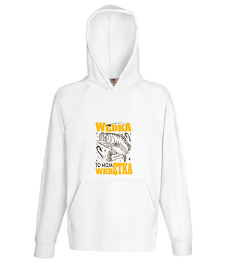 Wędka to moja wkrętka  - Bluza z nadrukiem - dla wędkarza - Męska z kapturem