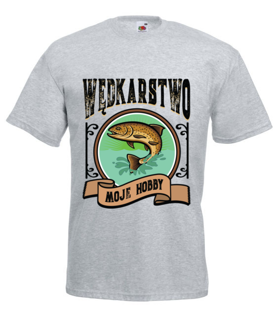 Wedkarstwo moje hobby koszulka z nadrukiem dla wedkarza mezczyzna jipi pl 858 6