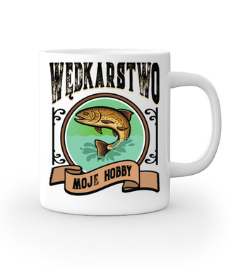 Wędkarstwo moje hobby - Kubek z nadrukiem - dla wędkarza - Gadżety