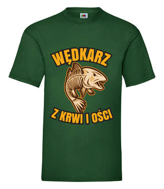 Wędkarz z krwi i ości  - Koszulka z nadrukiem - dla wędkarza - Męska