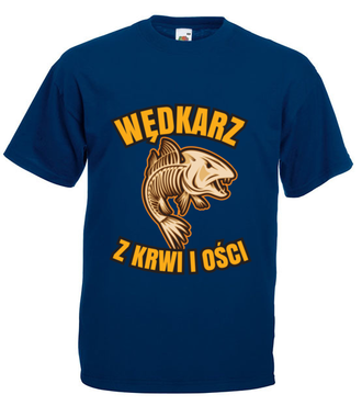 Wędkarz z krwi i ości  - Koszulka z nadrukiem - dla wędkarza - Męska