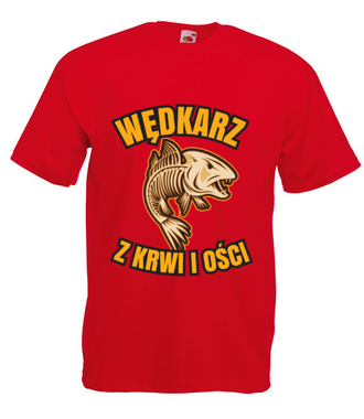 Wędkarz z krwi i ości  - Koszulka z nadrukiem - dla wędkarza - Męska