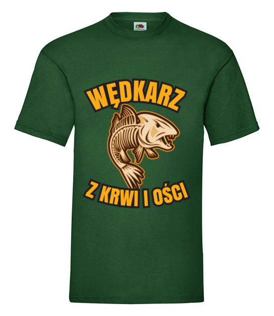 Wedkarz z krwi i osci koszulka z nadrukiem dla wedkarza mezczyzna jipi pl 859 188