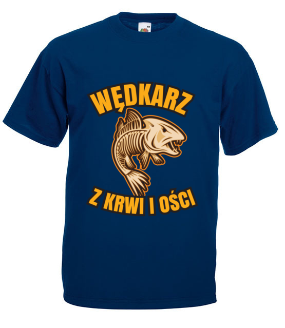 Wedkarz z krwi i osci koszulka z nadrukiem dla wedkarza mezczyzna jipi pl 859 3