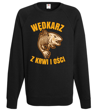 Wędkarz z krwi i ości  - Bluza z nadrukiem - dla wędkarza - Męska