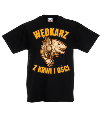 Wędkarz z krwi i ości  - Koszulka z nadrukiem - dla wędkarza - Dziecięca