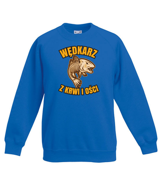 Wędkarz z krwi i ości  - Bluza z nadrukiem - dla wędkarza - Dziecięca