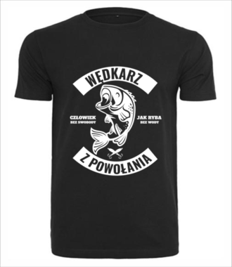 Wędkarz z powołania  - Koszulka z nadrukiem - dla wędkarza - Męska